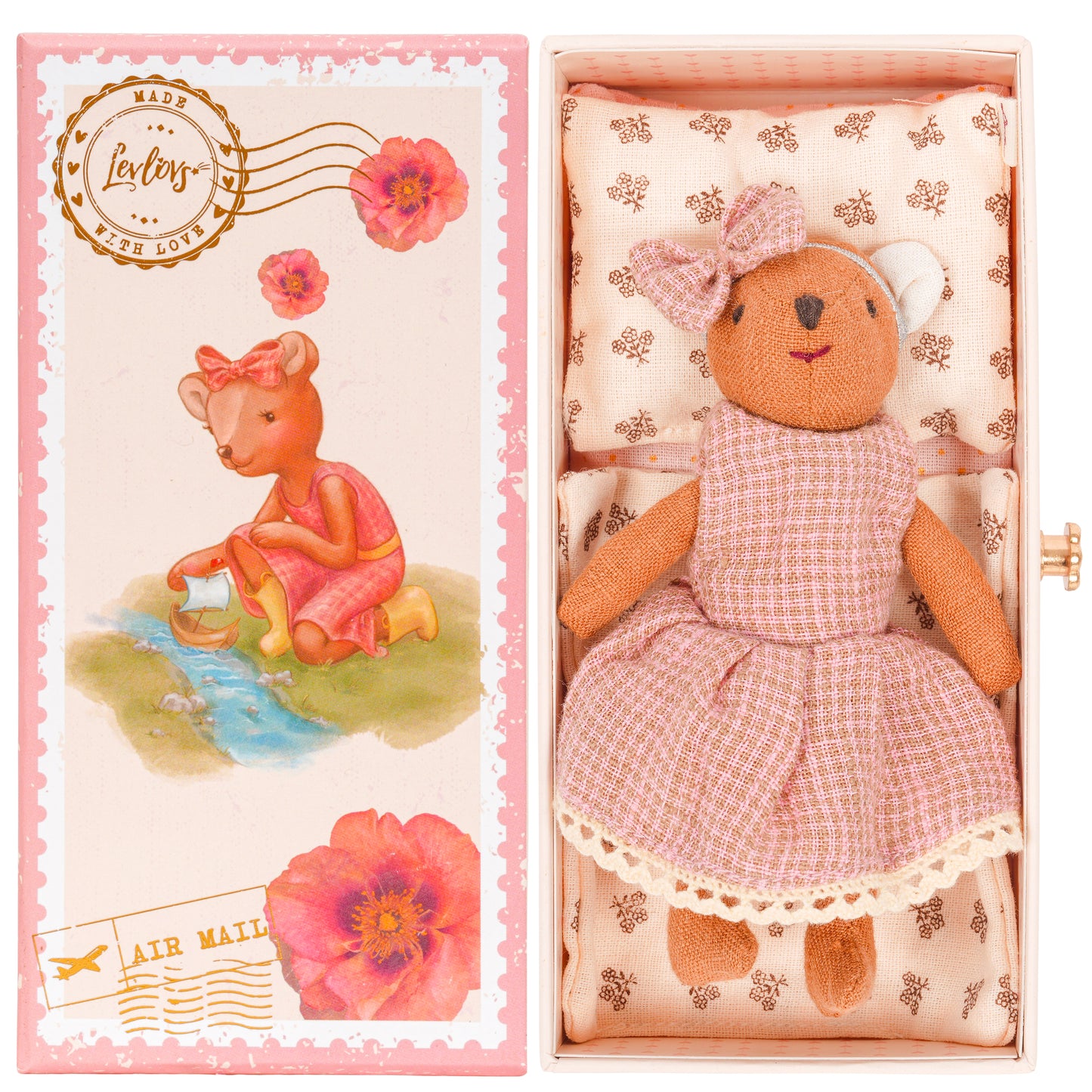 LEVLOVS BEAR IN STAMP HOLDER BOX