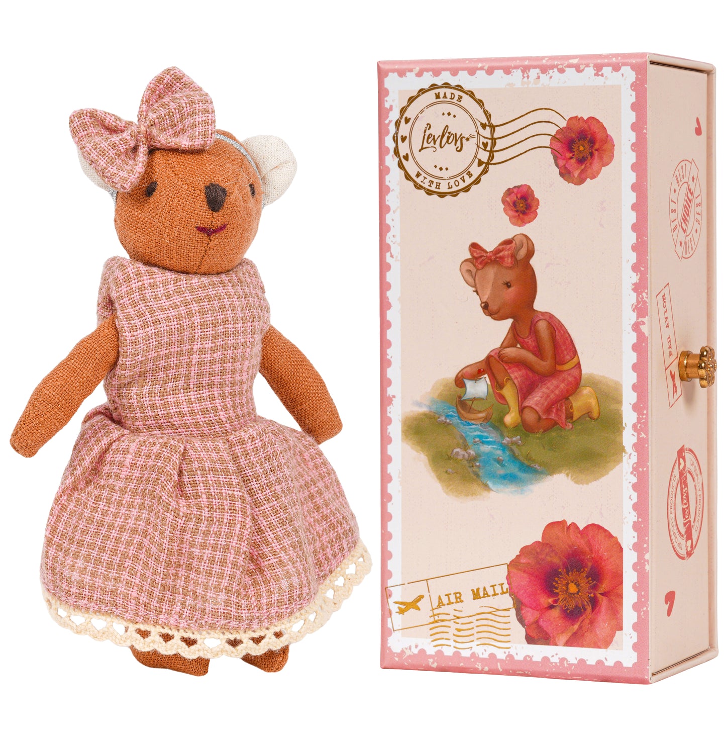 LEVLOVS BEAR IN STAMP HOLDER BOX