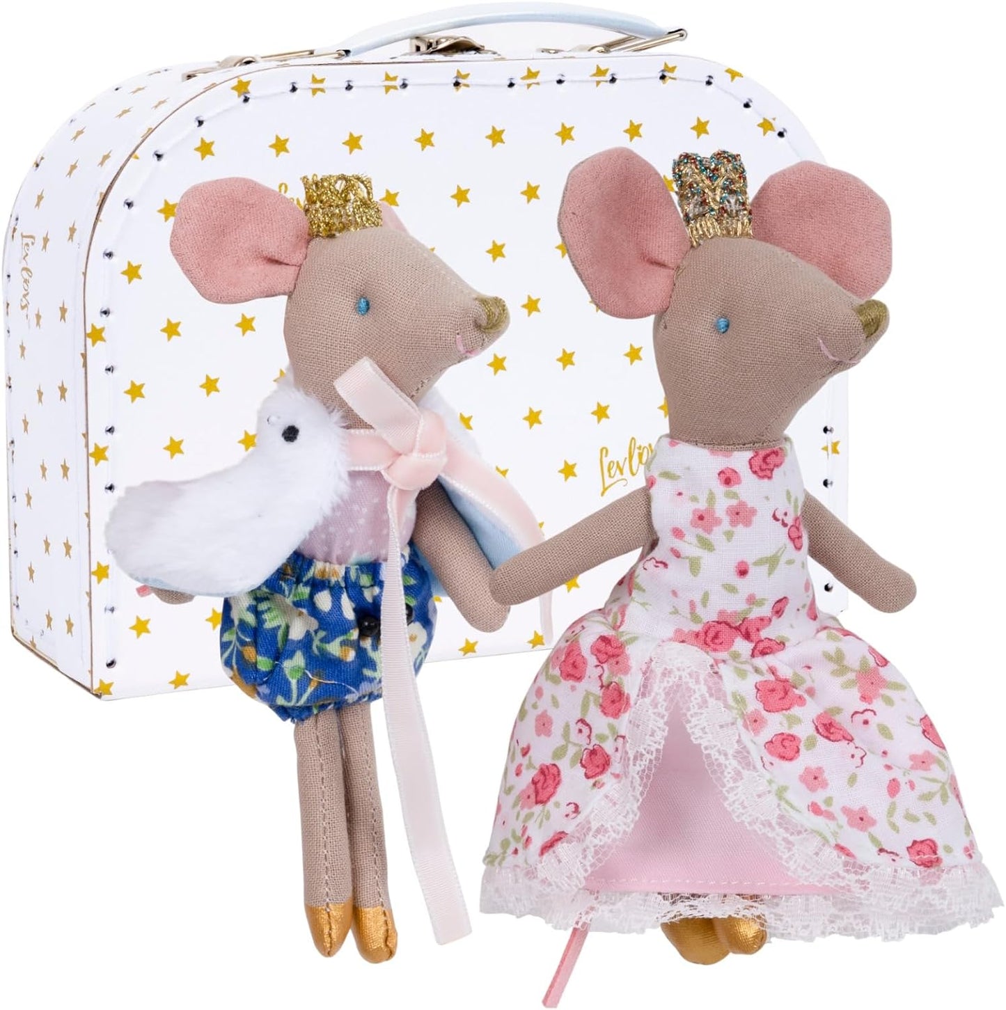 Prince and Princess Mice in Star Suitcase