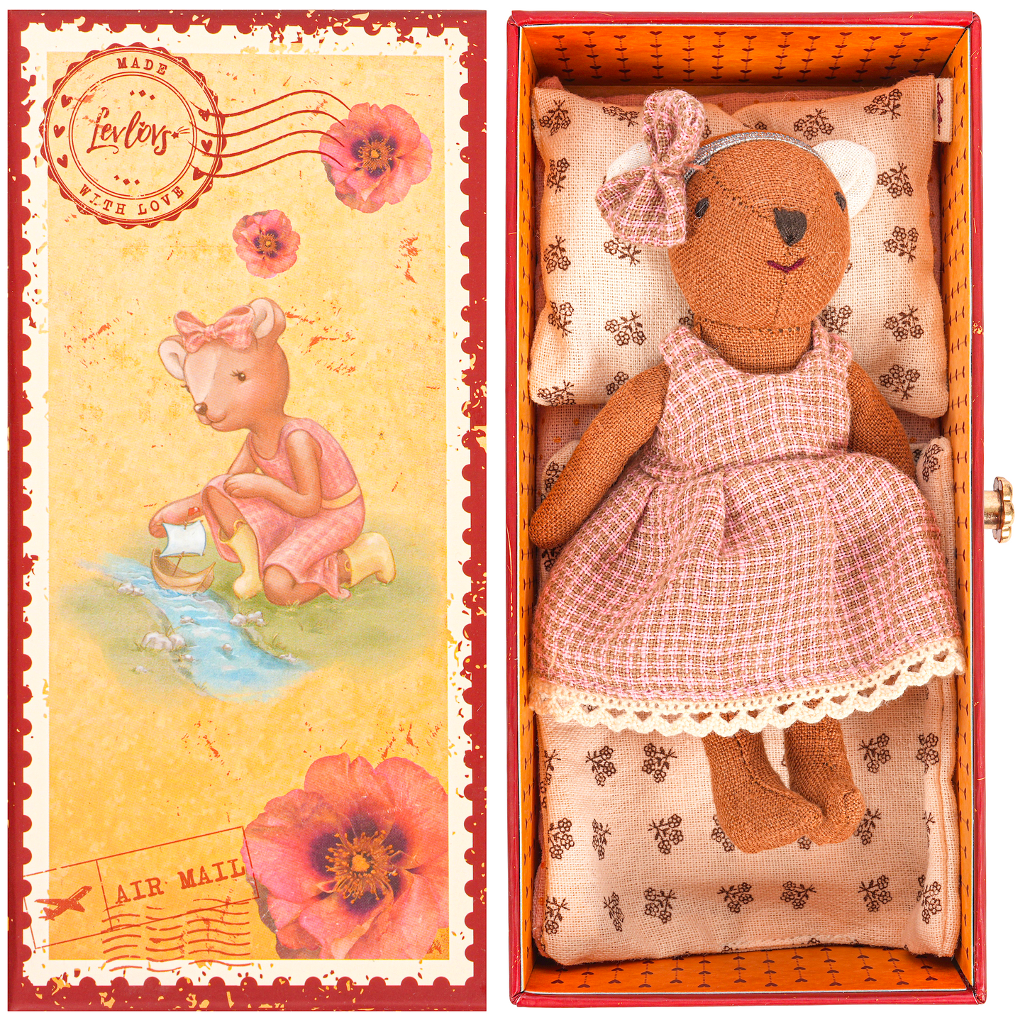 LEVLOVS BEAR IN STAMP HOLDER BOX