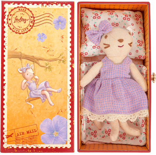 LEVLOVS CAT IN STAMP HOLDER BOX